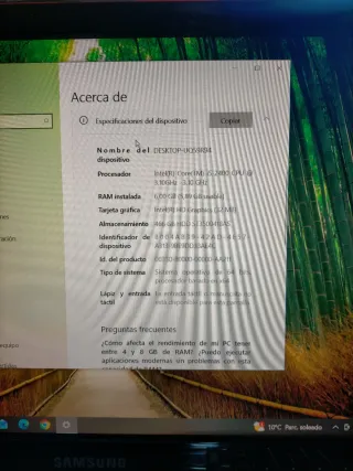 Ordenador de sobremesa HP Intel I5