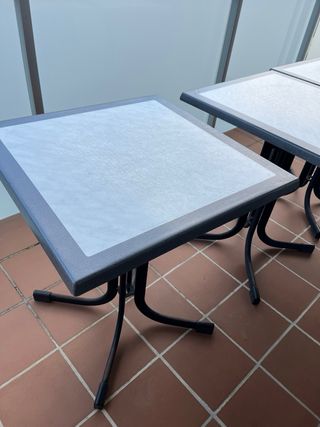 Mesa y 4 Sillas Exterior Plastico y Metal