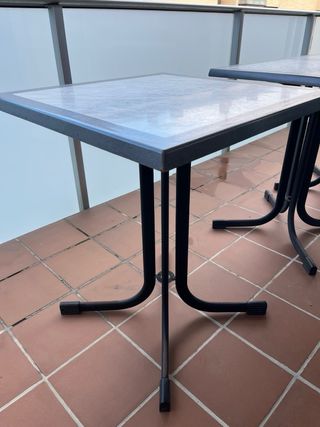 Mesa y 4 Sillas Exterior Plastico y Metal