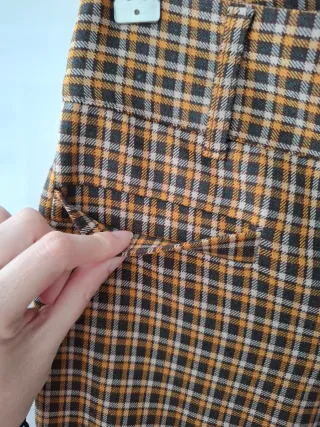 Pantalón flare cuadros