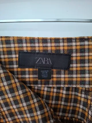 Pantalón flare cuadros