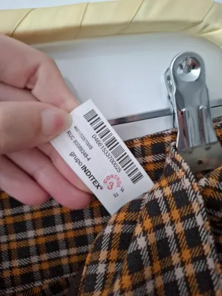 Pantalón flare cuadros