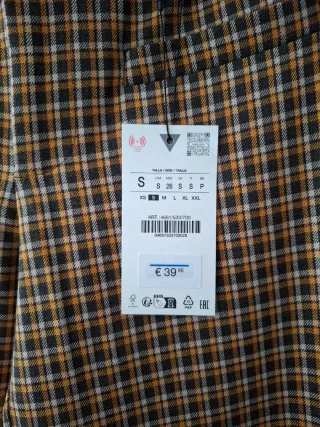 Pantalón flare cuadros