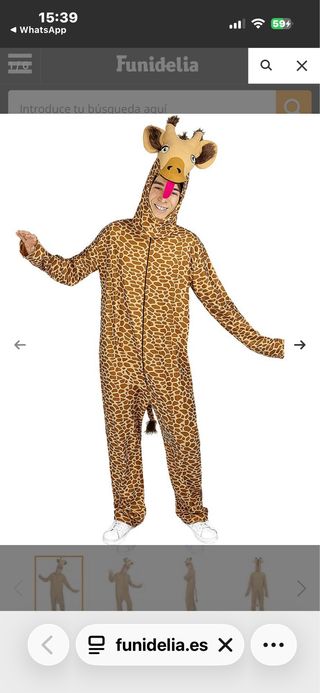 Disfraz Jirafa Adulto Funidelia Talla Única