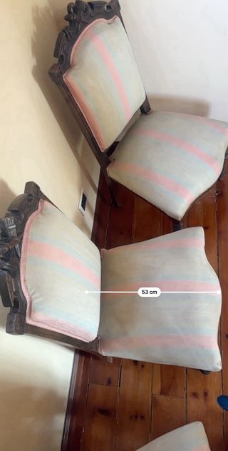 Lote 4 sillas tapizadas (5€/silla)