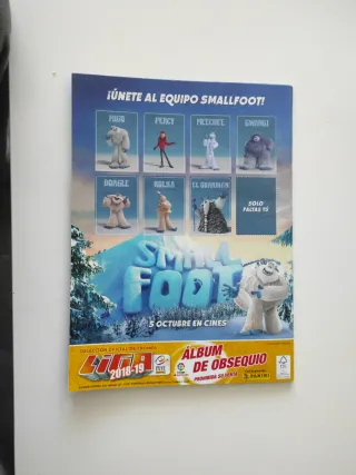 Álbum vacío plancha liga 18 19 2018 2019 este pani