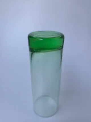 Vasos altos verdes vintage cristal