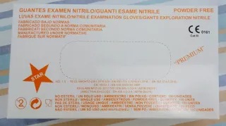 Guantes S de nitrilo desechables STAR 100ud