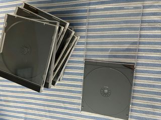 Lote 16 Cajas CD Jewel Case Negras Transparentes