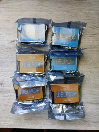 Cartuchos Tinta WELPOP 129XL Amarillo y Cian.