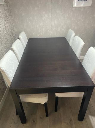 Mesa comedor Ikea 6 sillas blancas