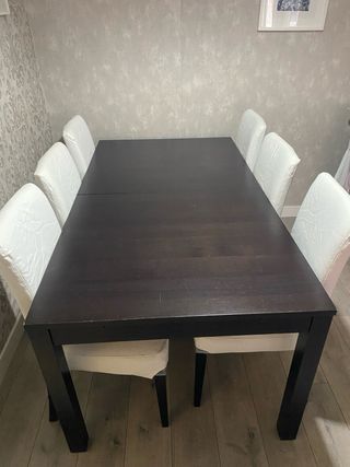Mesa comedor Ikea 6 sillas blancas