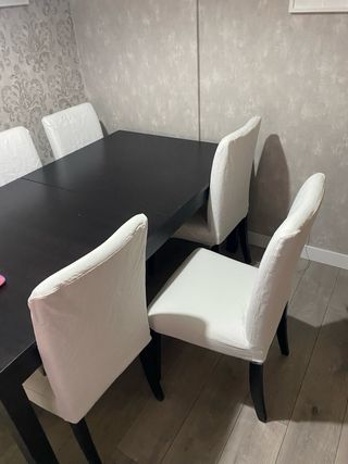 Mesa comedor Ikea 6 sillas blancas