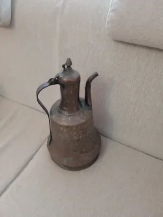 Olla de cobre decorativa