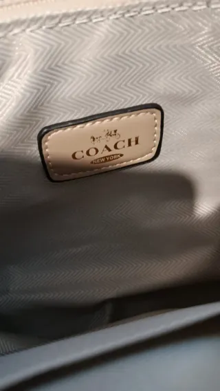 Bolso Coach Mujer Beige y Dorado