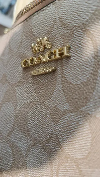 Bolso Coach Mujer Beige y Dorado