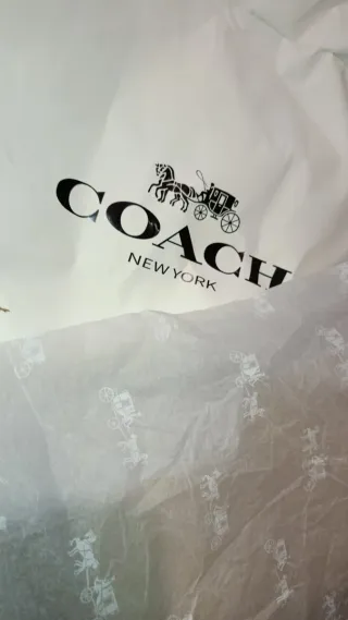 Bolso Coach Mujer Beige y Dorado