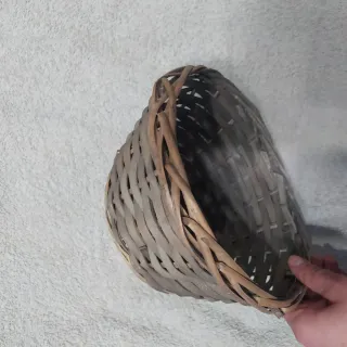 Cesta redonda de mimbre