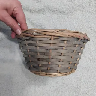 Cesta redonda de mimbre