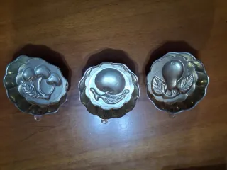 3 Stampi in Rame a tema frutta