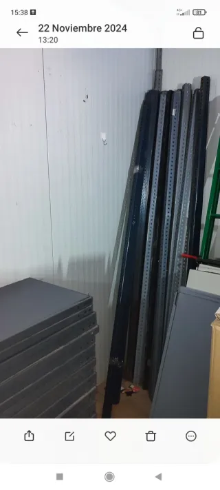 Baldas y ángulos ,estanterías metálicas