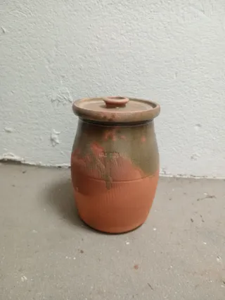 Chocolatera de barro retro vintage cerámica botijo