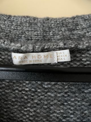 Chaqueta lana gris bolsillos