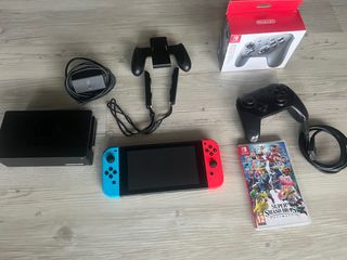 Nintendo Switch + Mando Pro + Smash Bros