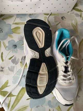 Zapatillas deportivas Kalenji blancas y turquesa