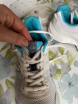 Zapatillas deportivas Kalenji blancas y turquesa