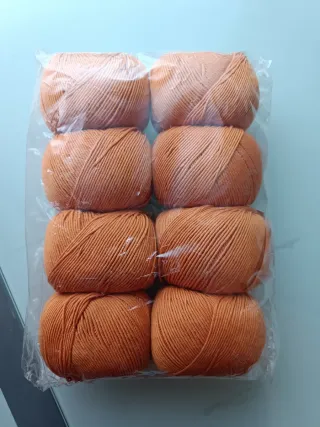 Lotto di 8 gomitoli da 50 g Splendido colore zucc