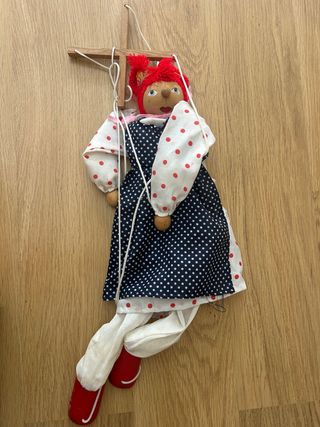 Marioneta de madera Pipi Calzaslargas