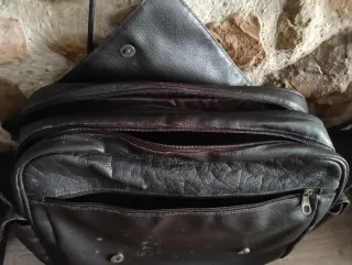 Bandolera piel Billabong marrón