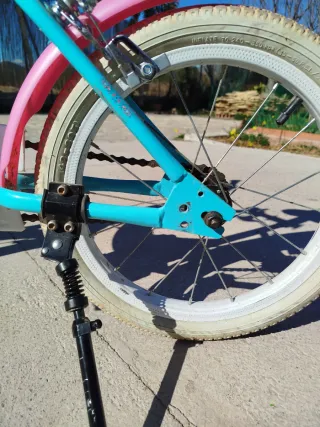 Bicicleta infantil 16 azul y rosa