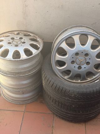 Llantas Mercedes Aluminio 5€und + Neumáticos 5€und