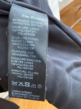 Parka The Kooples Cuello Pelo Marrón