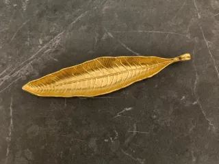 Porta incenso foglia oro metallo