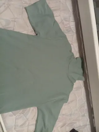 Vestido cuello alto verde talla M