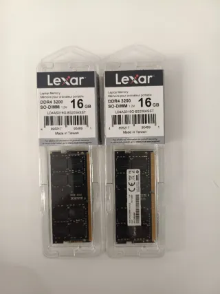 32 GB de RAM (2x Lexar 16GB DDR4 3200 SO-DIMM Lap)
