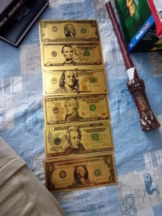 Set 6 Banconote Oro USA