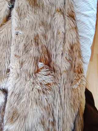 Abrigo pelo sintético vintage zorro años 80