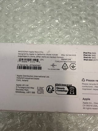 Apple Pencil Pro A2538 ORIGINAL 64DQ6T