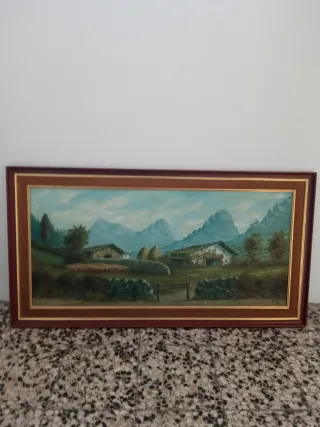 Cuadro al Óleo Paisaje Montañoso