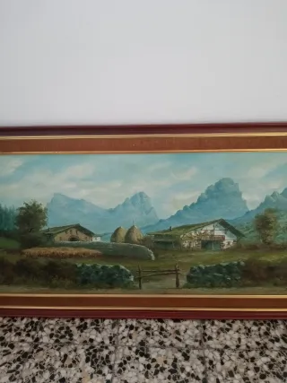 Cuadro al Óleo Paisaje Montañoso
