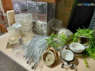 Lote material aviario, jaulas...