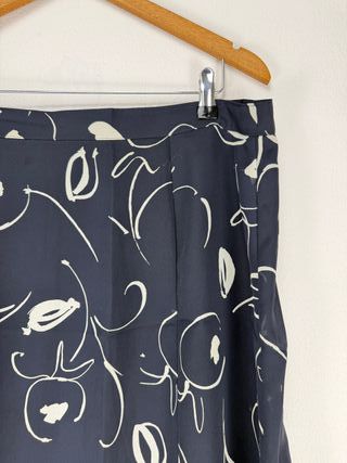 Gonna Marina Rinaldi Viscosa Blu Fantasia XL XXL