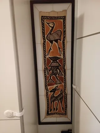 Grande pannello etnico africano dipinto a mano