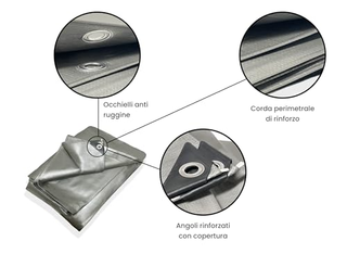 Telo impermeabile da Esterno 8x10 mt 260 gr/m² | T