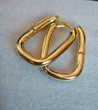 Pendientes de aro dorados