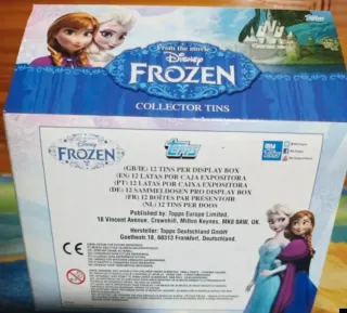 12 Latas Frozen Disney con 24 Cromos c/u